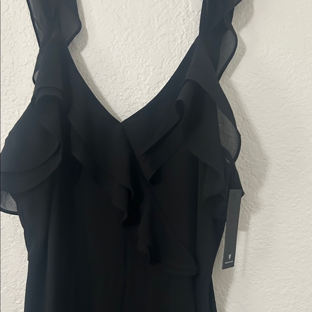 Lulu's Black Ruffle Maxi Dress - Picture 3 of 8